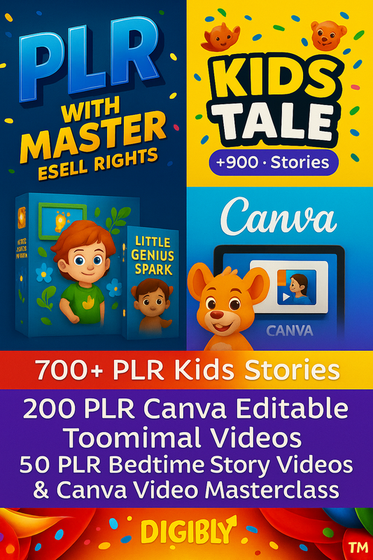 900+ PLR Kids Stories & Videos –  Editable & Resellable Bundle